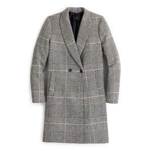 J Crew Daphne Topcoat Grey Pink Glen Plaid 10